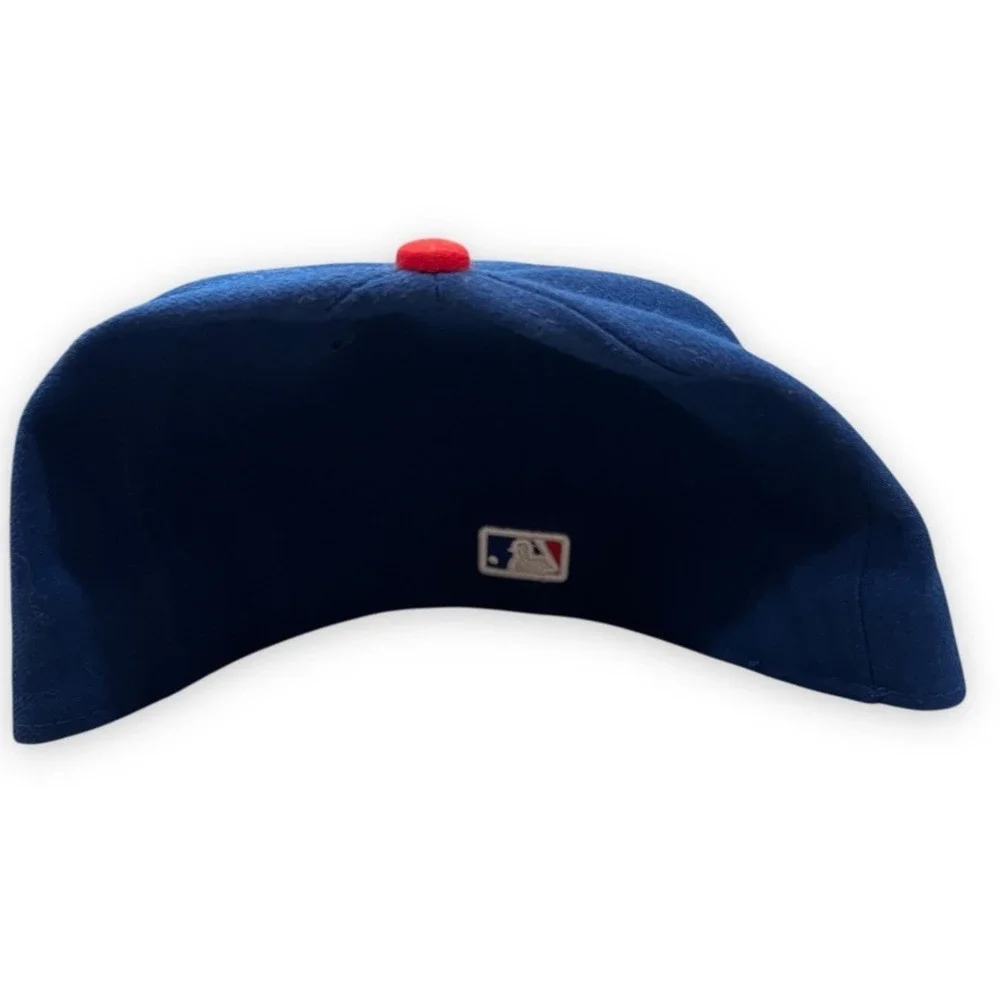 Chicago Cubs New Era 59FIFTY Mens Size 8 Fitted‎ Blue Red MLB On Field Cap USA